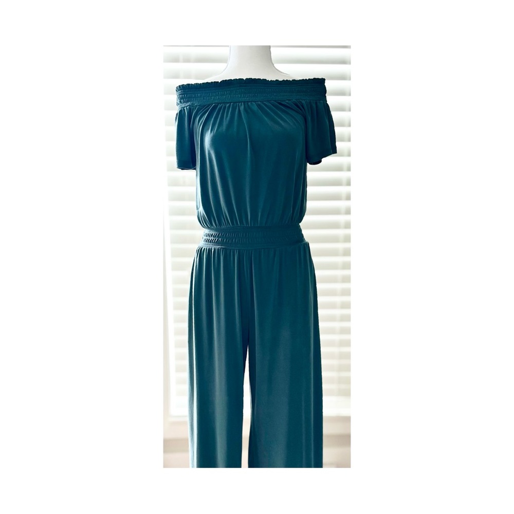 Anthropologie Off-Shoulder Jumpsuit